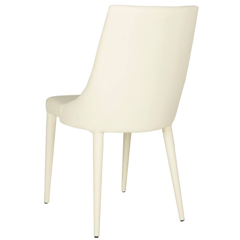 SAFAVIEH Socorro Mid-Century Modern White Dining Chair (Set of 2) - 23.6" x 19.6" x 35.5" - 24Wx20Dx36H