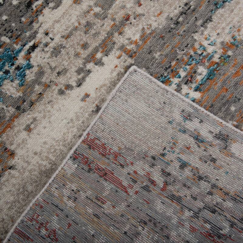 Alora Decor Cosmopolitan Contemporary Gray Wool/Tencel Area Rug