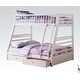 preview thumbnail 10 of 8, Twin over Full Solid Wood Bunk Bed with Ladder
