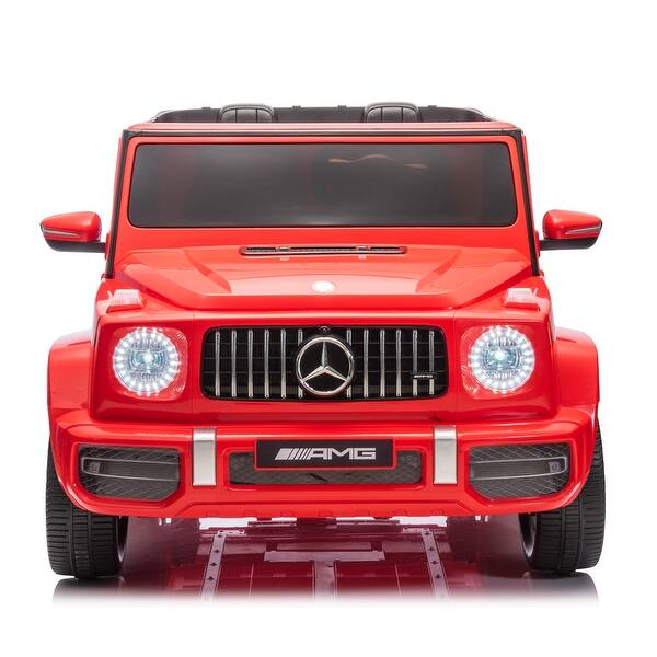 slide 2 of 9, 24V 2-Seater Kids Ride on Car, Licensed Mercedes-Benz G63, Powerful 4WD with Remote Control, LED Lights, Music - Red Kids - Red