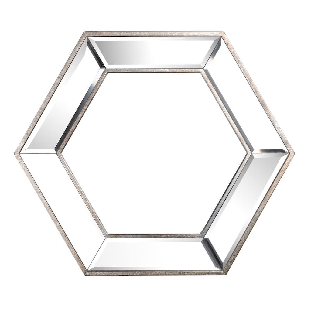Hexagon Wall Mirror with Contemporary Glass Design