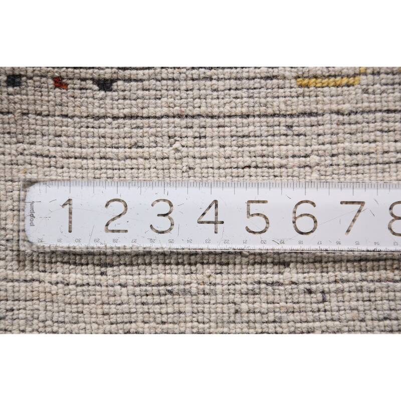 Animals Gabbeh Indian Area Rug Handmade Wool Carpet - 5'1" x 7'9"