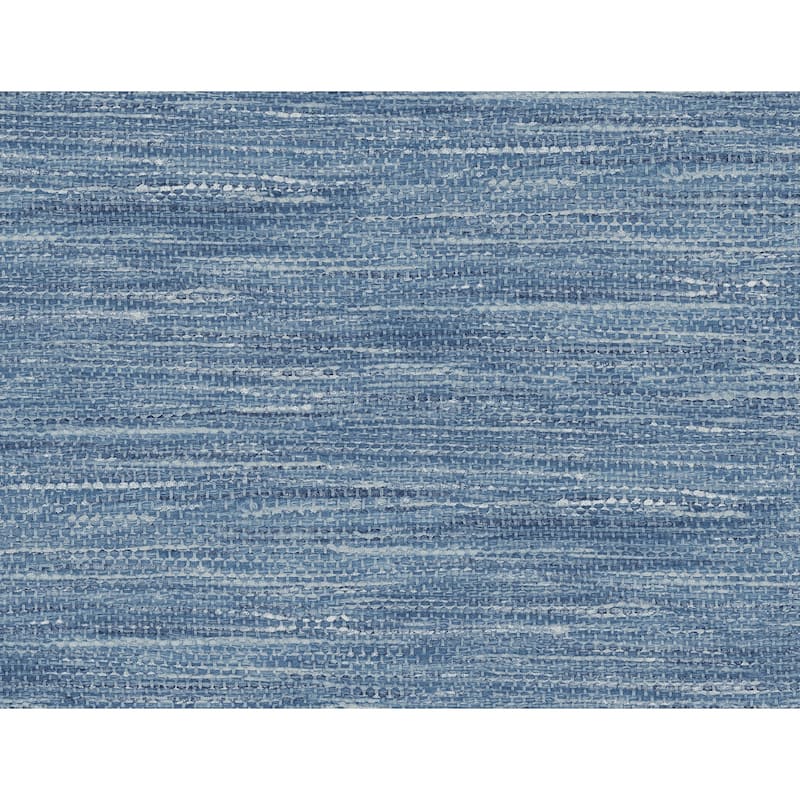 Seabrook Designs Weave Unpasted Wallpaper - 27 in. W x 27 ft. L - Denim Blue