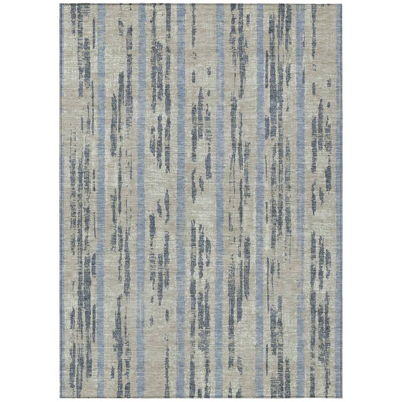Machine Washable Indoor/ Outdoor Chantille Ombre Stripe Rug