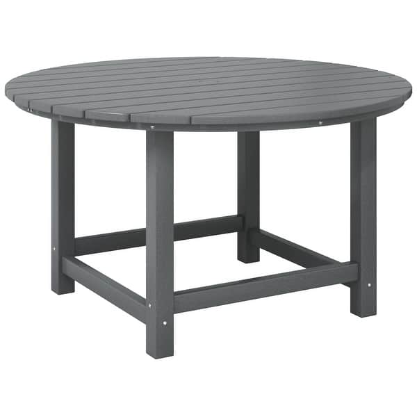 slide 2 of 182, Polytrends Laguna Kids Outdoor 38" Round Poly Dining Table for Children Gray