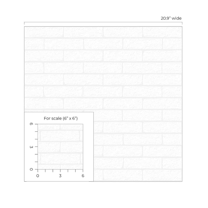 NextWall Rustico Faux Brick Paintable Peel and Stick Wallpaper 20.5