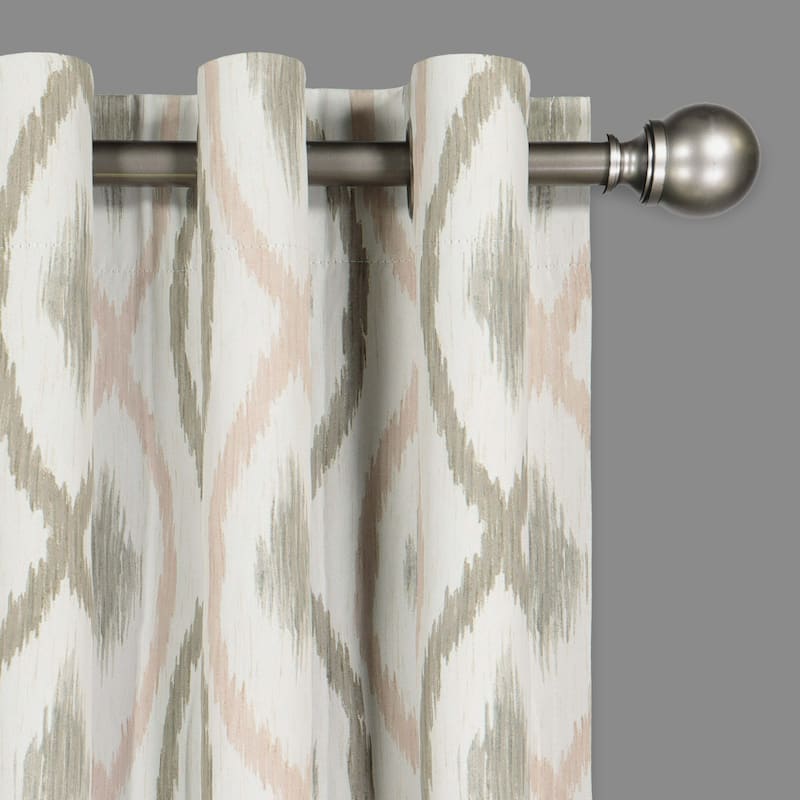 Eclipse Basel Geometric Draft Stopper Energy Saving 100% Blackout Grommet Top Curtain Panel