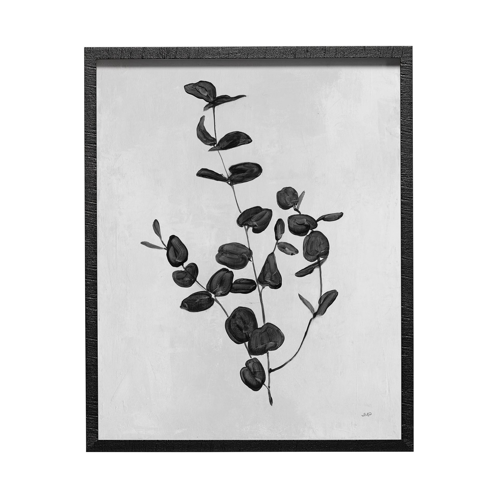 Botanical Study II by Julia Purinton a Hand Embellished Textured Framed Art Print Matted under Glass
