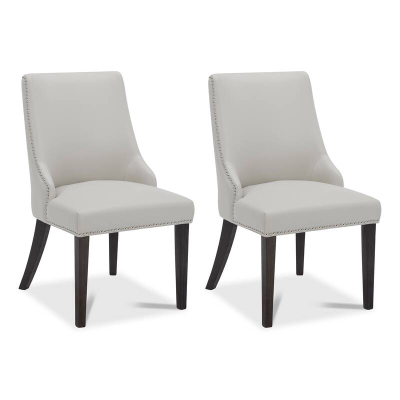 Spruce & Spring Enzo Upholstered Dining Chair Set of 2 - Light Grey