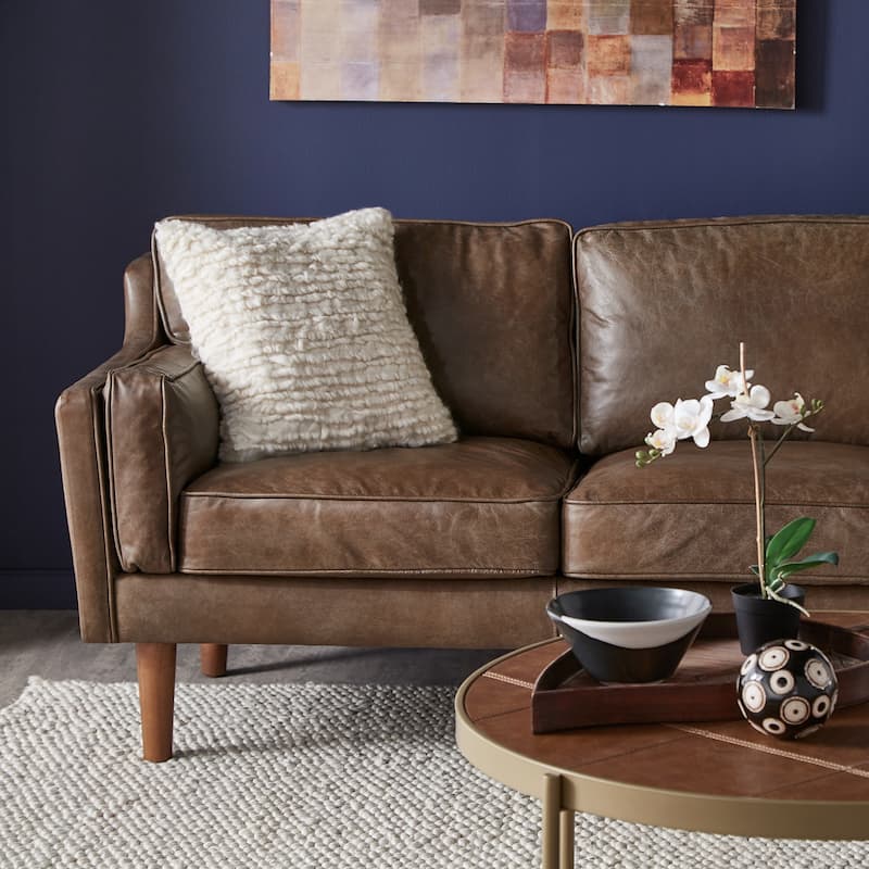 Darius Tan Oxford Leather Sofa by iNSPIRE Q Modern