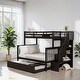 preview thumbnail 1 of 25, Maximized Space Twin over Full Bunk Bed with Twin size Trundle, Storage and Guard Rail for Bedroom, Dorm, for Adults, Espresso Espresso