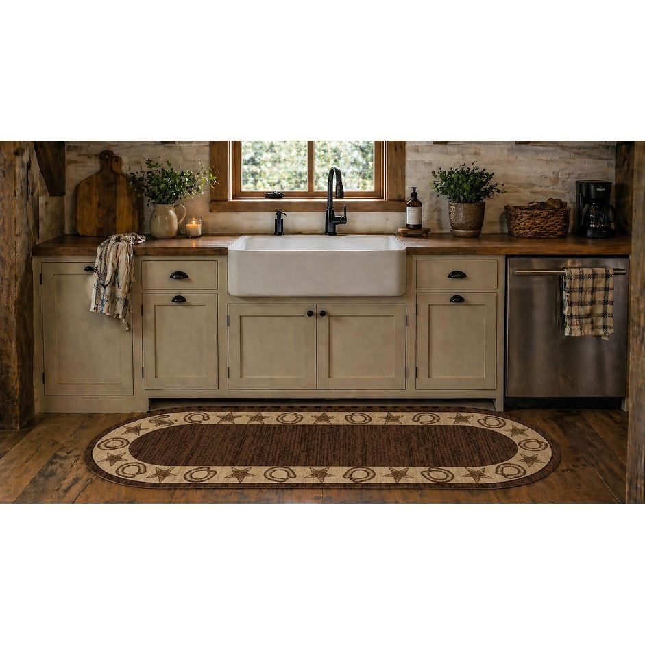 American Destination Midland Brown Lodge Area Rug - 2'2"x5'3"