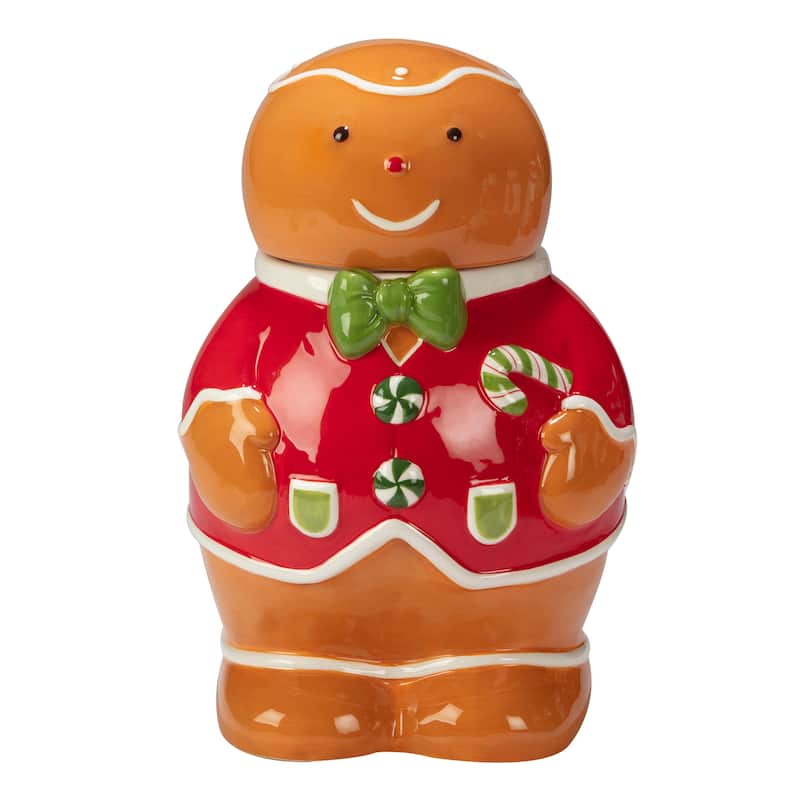 Certified International Holiday Magic Gingerbread 72 oz. 3-D Cookie Jar