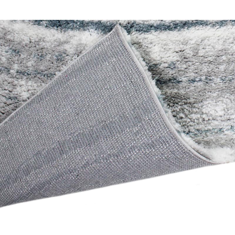 Bashian Fenris Wh/Blue Contemporary Area Rug