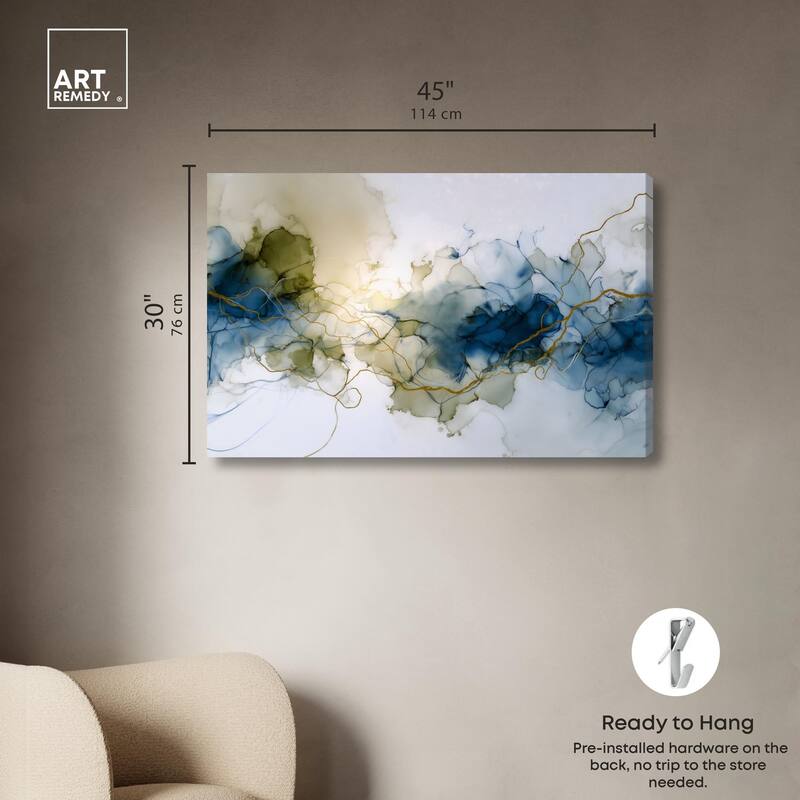 Fluid Geode Canvas by Art Remedy, Gallery Wrapped