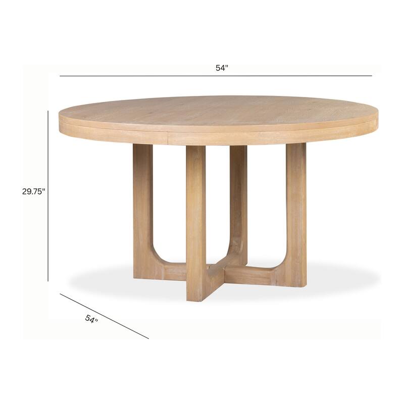 Magnussen Home Somerset Butternut Round Dining Table - 54''W x 54''D x 29.75''H