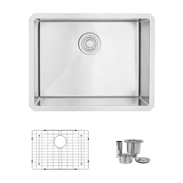 18" x 16" x 9" Undermount Stainless Steel Single Bowl Kitchen Bar Sink