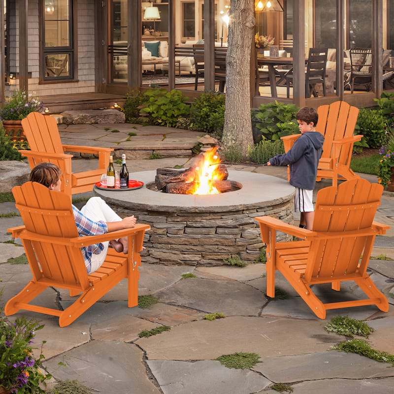 Outdoor HDPE Folding Classic Adirondack Chair All-Weather