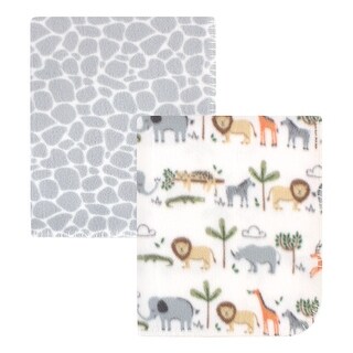 Hudson Baby Infant Boy Fleece Blankets, Safari Life, One Size - Safari Life - One Size