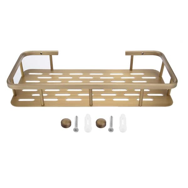 12-inch Brass Brushed Finish Bathroom Shower Caddy Basket Bronze Tone - Bed  Bath & Beyond - 18448369