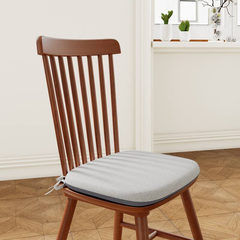 Modern Farmhouse Windsor Solid Wood Dining Chair With Cushion (Set Of 2)