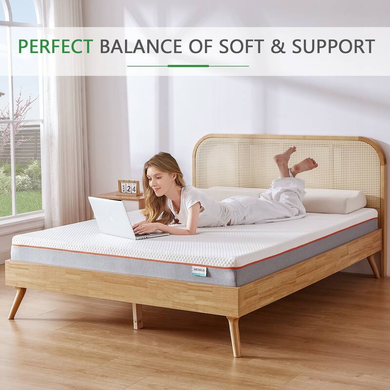 7.8 Inch Memory Foam Mattress for Cool Night & Pressure Relief, Medium Firm Feel