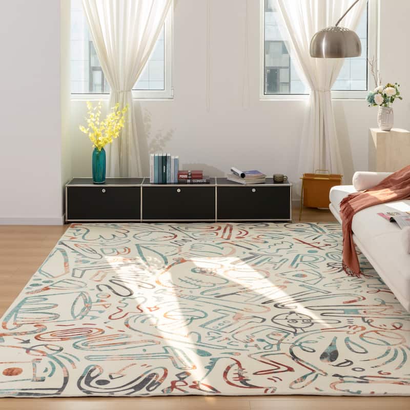 Katie Merz SPORTSGLYPHS Baseball Area Rug