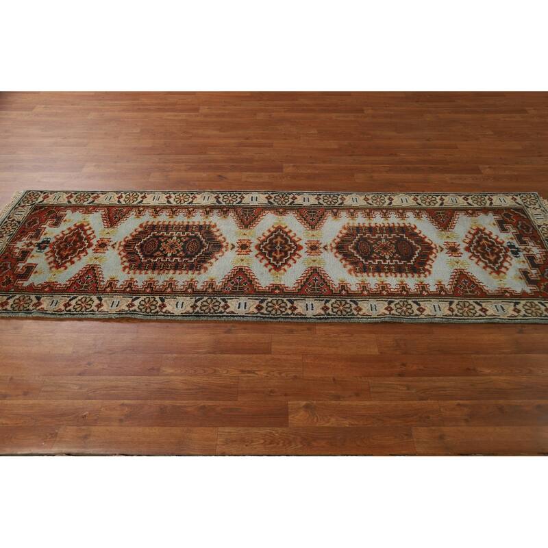 Viss Indian Runner Rug Hand-Knotted Traditional Wool Carpet - 2'6"x 7'11"