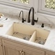 preview thumbnail 19 of 17, Karran Undermount Quartz 32 in. 60/40 Double Bowl Kitchen Sink Kit