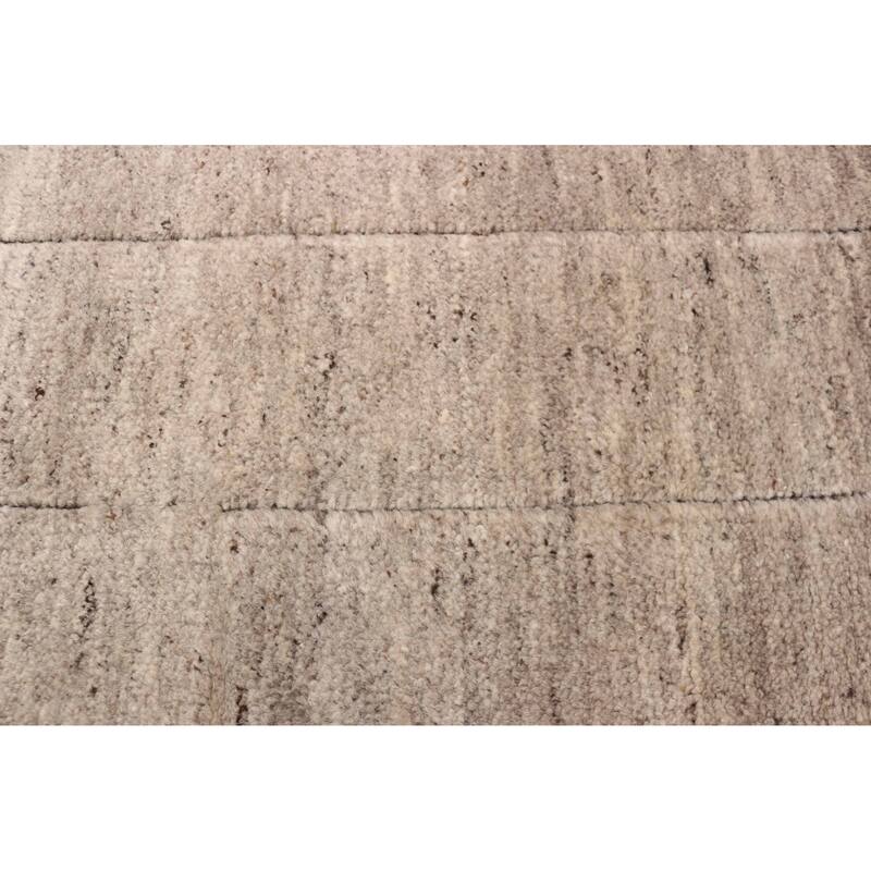 ECARPETGALLERY Hand-knotted Tangier Light Grey Wool Rug - 5'1 x 7'11