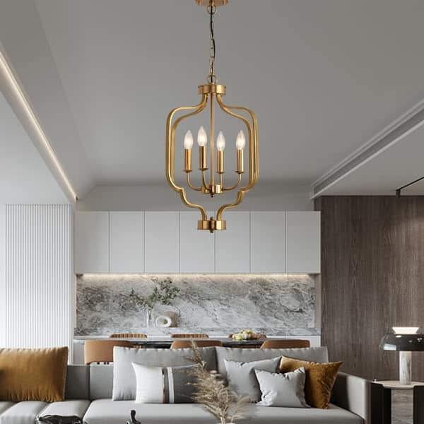 4Light Aged Gold Lantern Pendant Light Bed Bath & Beyond 35163148