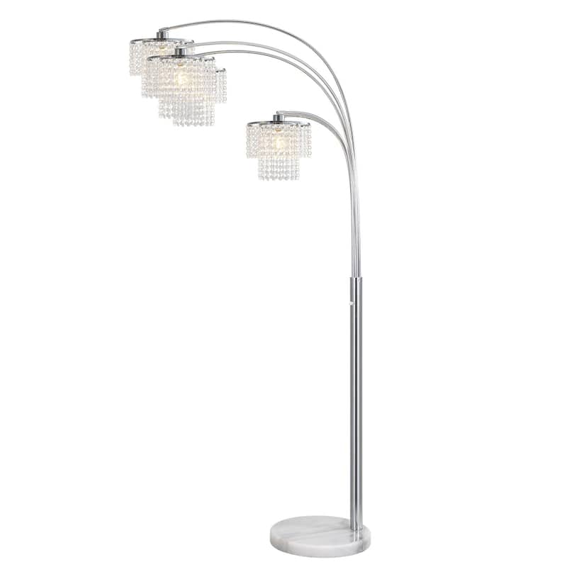 Brio 80" 5-Light Modern Crystal Arc Floor Lamp - 80