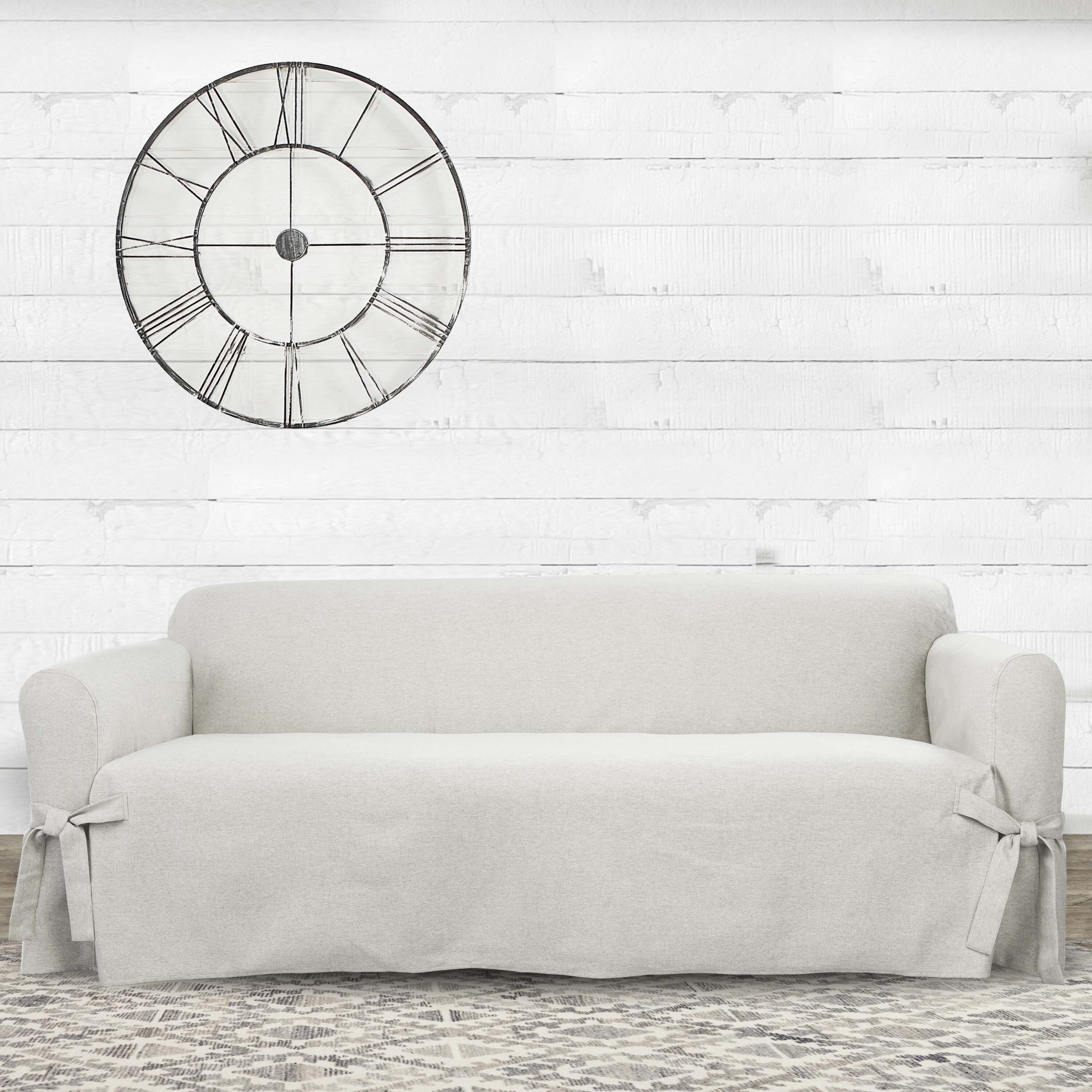 Sure fit farmhouse basketweave dining shop room chair slipcover