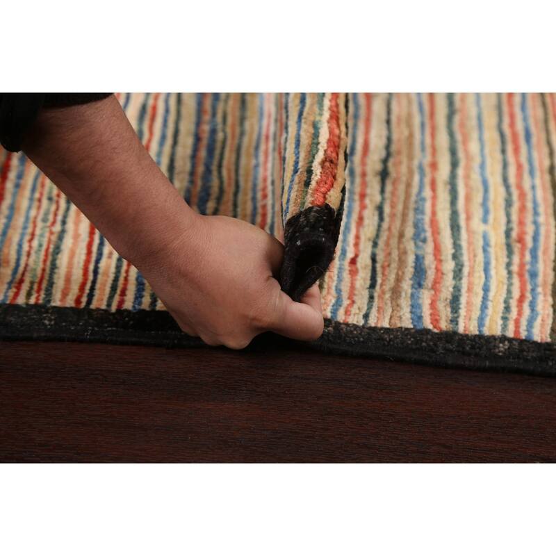 Modern Gabbeh Kashkoli Wool Area Rug Hand-knotted Home Decor Carpet - 2'6" x 3'9"