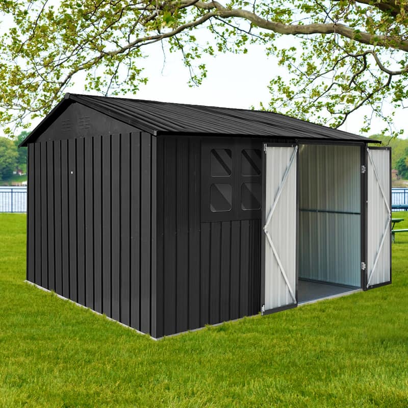 Metal Garden Sheds 6ftx8ft Outdoor Storage Sheds with Window