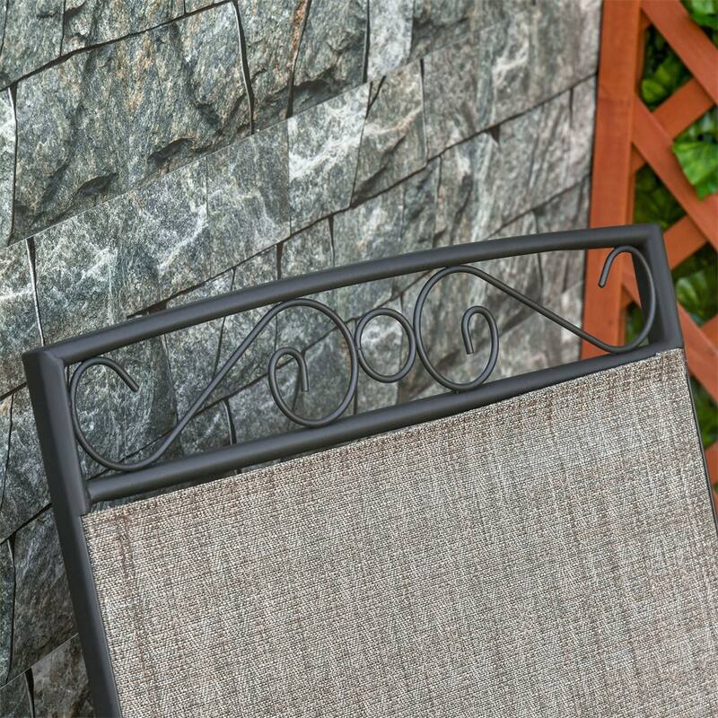 2-Seat Outdoor Glider Chairs with Coffee Table