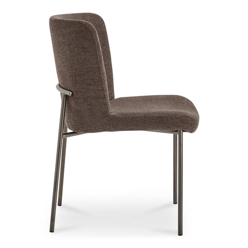 NADAAL STUDIOS Amaris, Upholstered Dining Chair With Blackened Bronze Metal Frame - 21.7"W x23.8"D x33.5"H