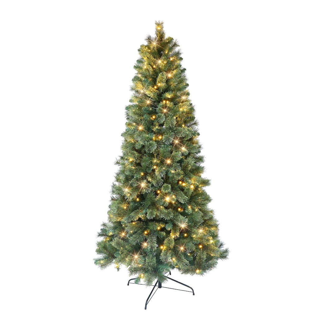 6' LED Montana Pine Artificial Christmas Tree, Color Select Lights - 6 Foot