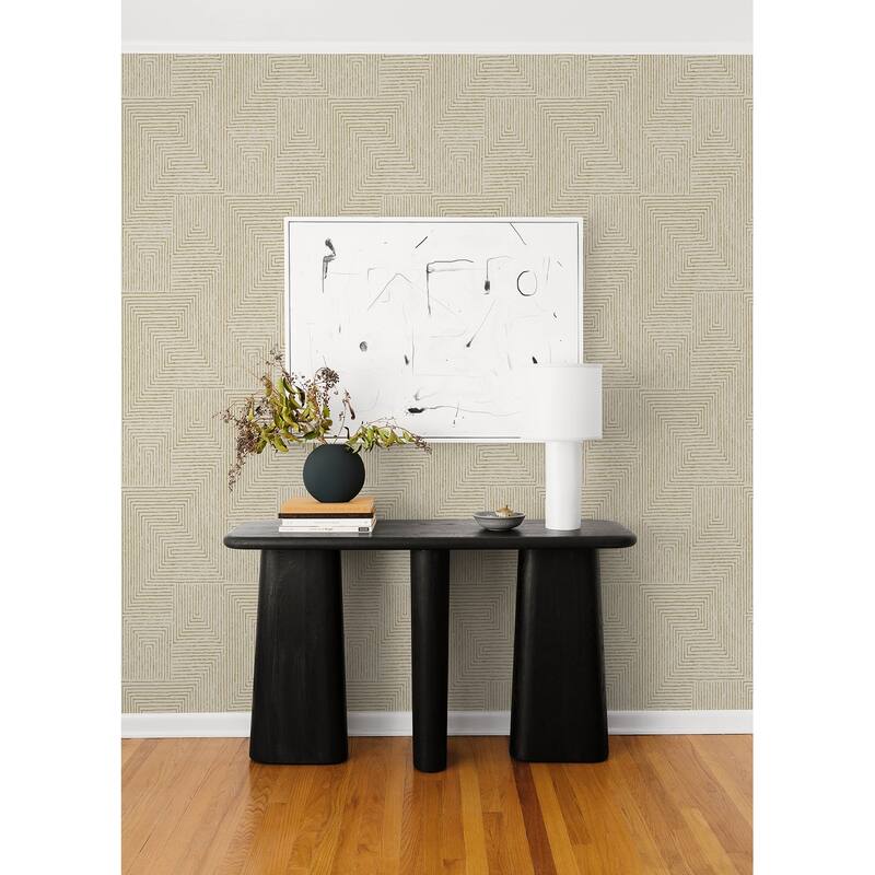 Scott Living Mortenson Gold Geometric Wallpaper