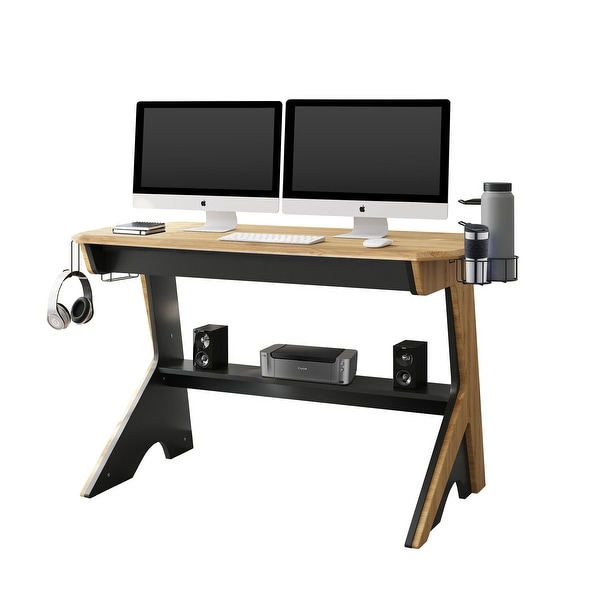 pine effect computer desk