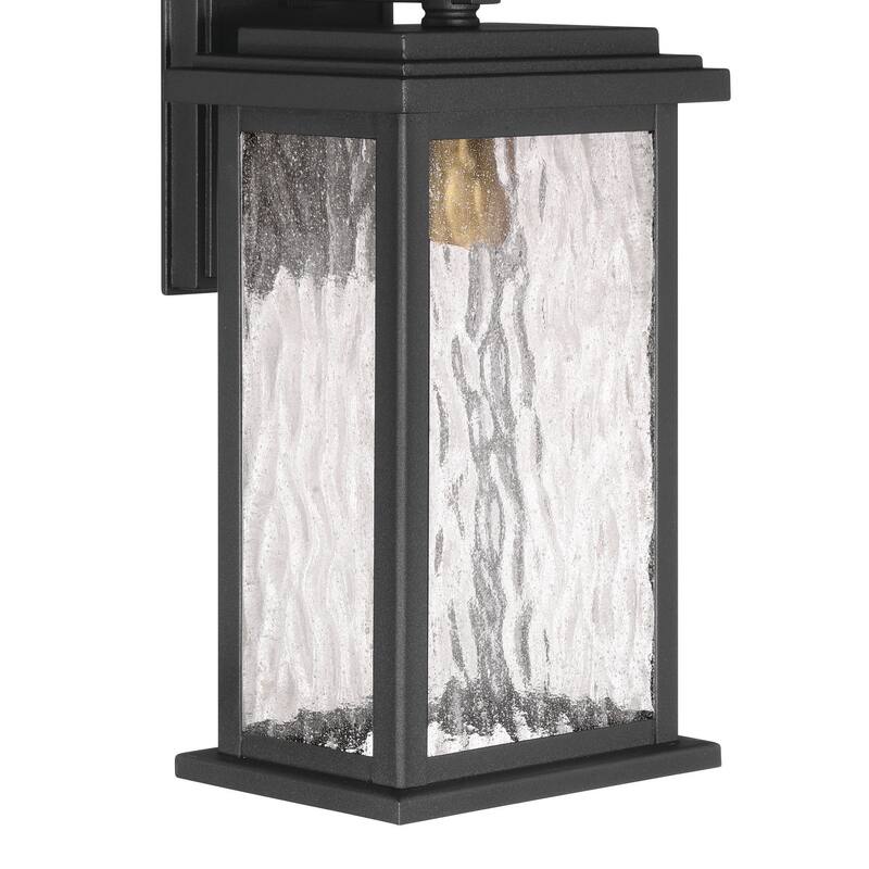 Artcraft Estate 1-Light Outdoor Wall Sconce - Black with Brass Accent