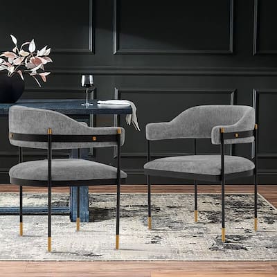 Manhattan Comfort Modern Lia Boucle Dining Armchair