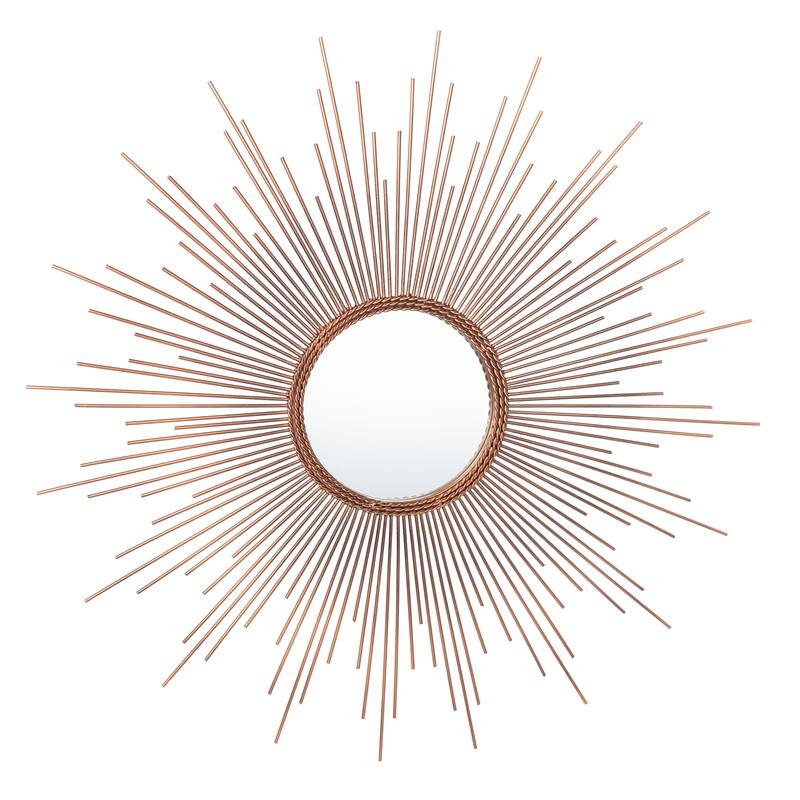 SAFAVIEH Chelsi 30-inch Copper Sunburst Round Mirror - 30" W x 1" L x 30" H - 30Wx1Dx30H