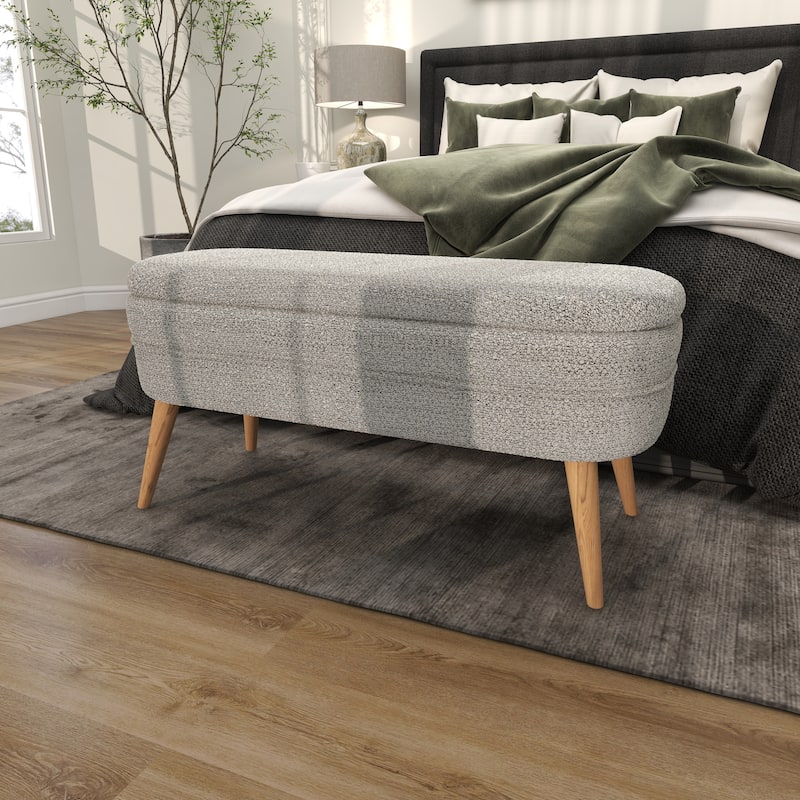 Wood Contemporary Storage Bench - 40 x 16 x 19