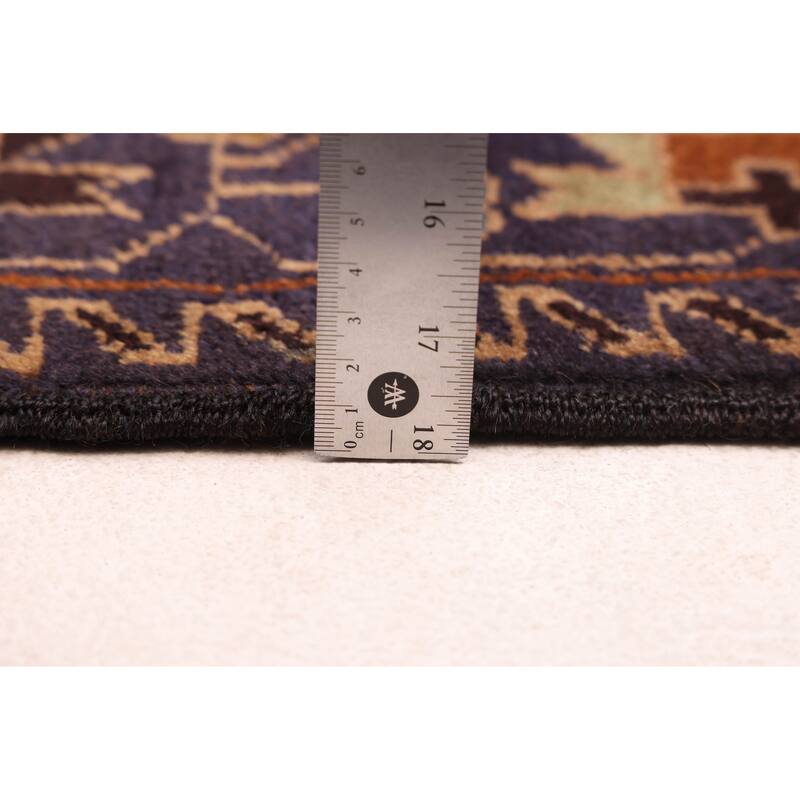 ECARPETGALLERY Hand-knotted Teimani Navy Wool Rug - 3'7 x 6'9