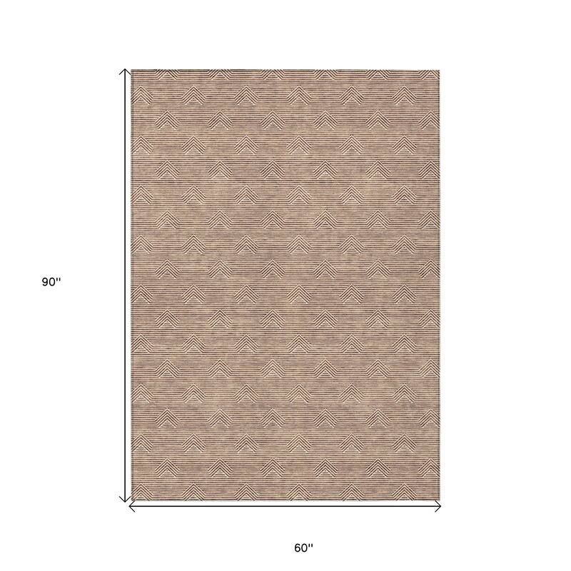 HomeRoots Geometric Transitional Rectangle Outdoor Rug