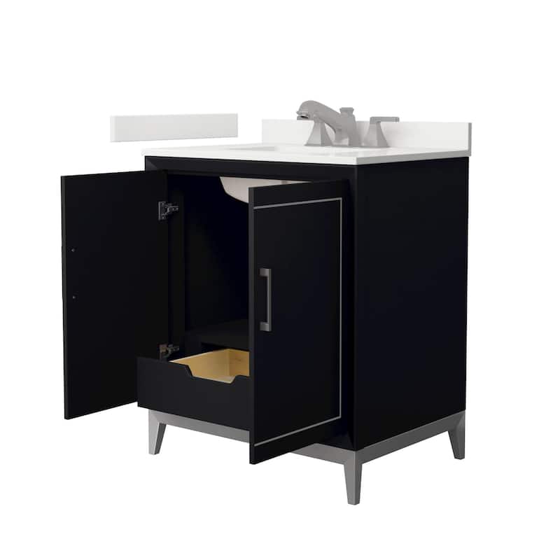 Wyndham Collection WCH515130S-QTZ-US3MXX Marlena 30" Free Standing
