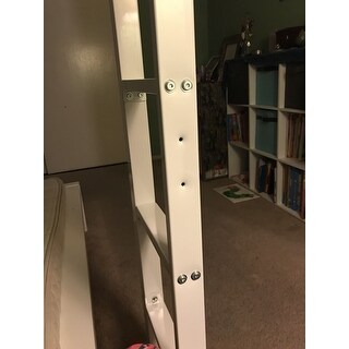 Taylor & Olive Browning White Metal Twin Size Loft Bed