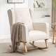 preview thumbnail 3 of 3, HOMYKA 33.15" Wide Rocking Chair for Nursery with Solid Wood Leg