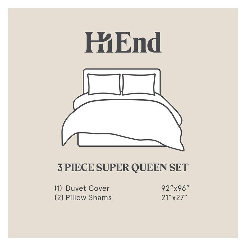 HiEnd Accents Stella Faux Silk Velvet Romantic Western 3 Piece Duvet Cover Set